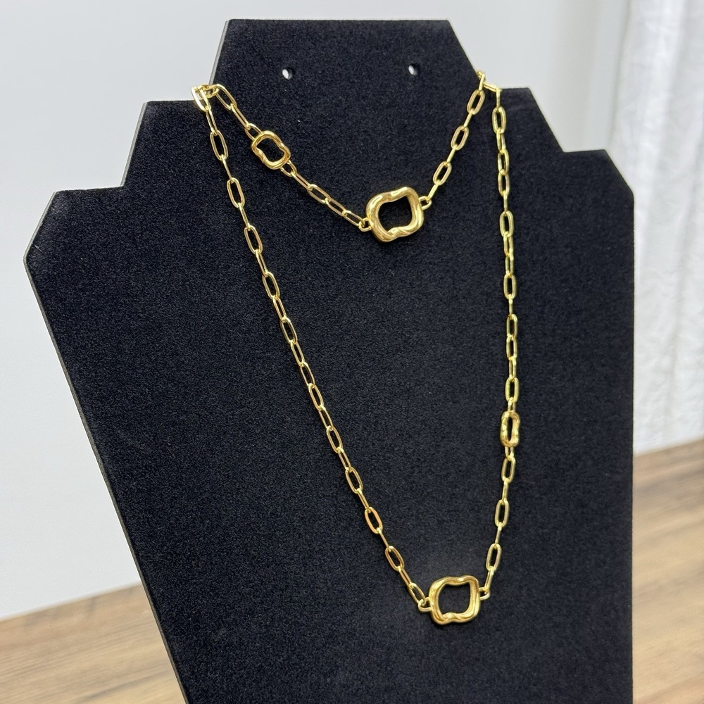 SLIDE JEWELRY 18K Gold Plated Necklace & Bracelet Set‎ Adjustable Zirconia - Picture 9 of 16